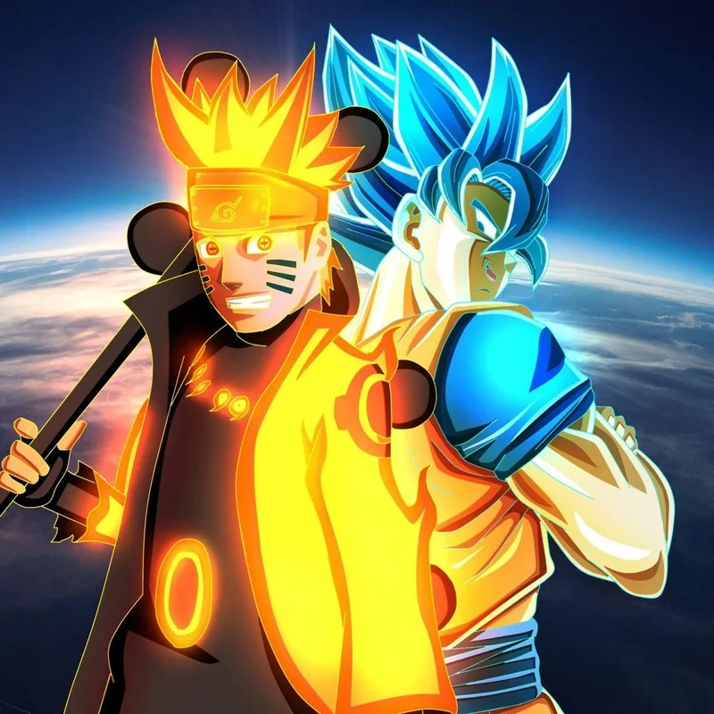 Goku Naruto, sức mạnh không thể nào ngừng nghỉ của hai chiến binh.