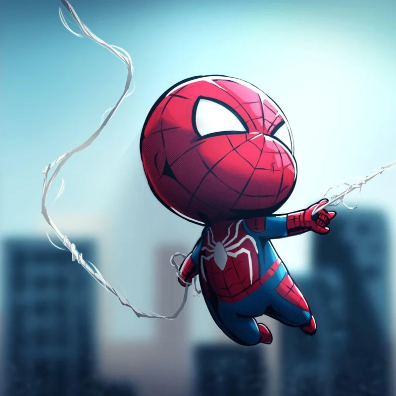 Bộ hình spider man chibi đẹp mê ly dành cho fan cứng
