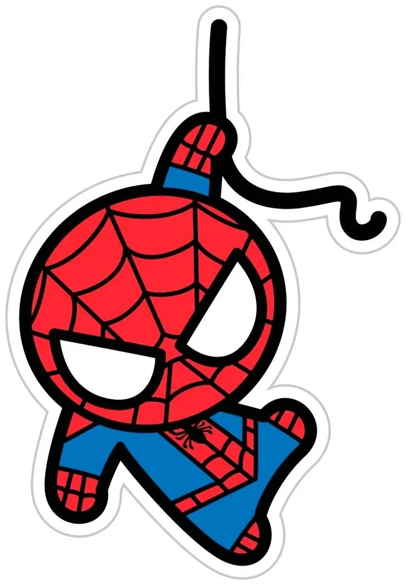 Tạo dáng bay lượn cực ngầu như chibi spider man swinging