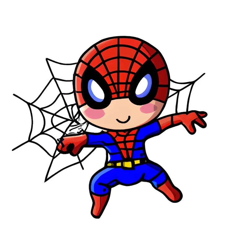 Dán ngay spider man chibi sticker lên sổ tay yêu thích
