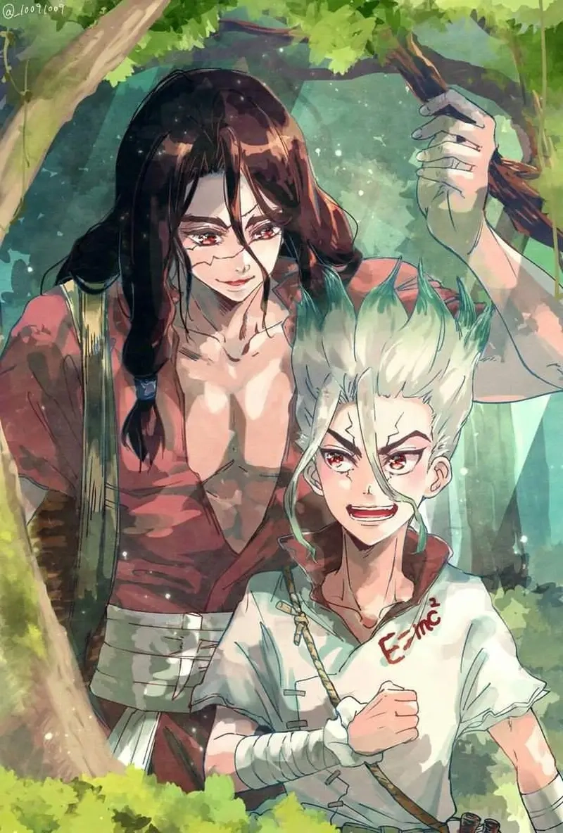 Cặp đôi Tsukasa Shishio x Senku Ishigami cực kỳ nổi bật trong anime