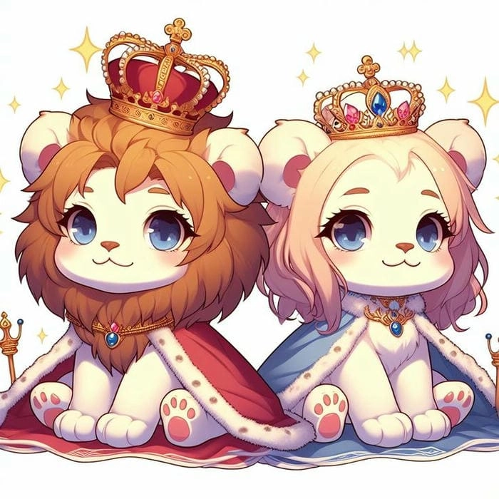 Con sư tử chibi thật đáng yêu, không thể cưỡng lại