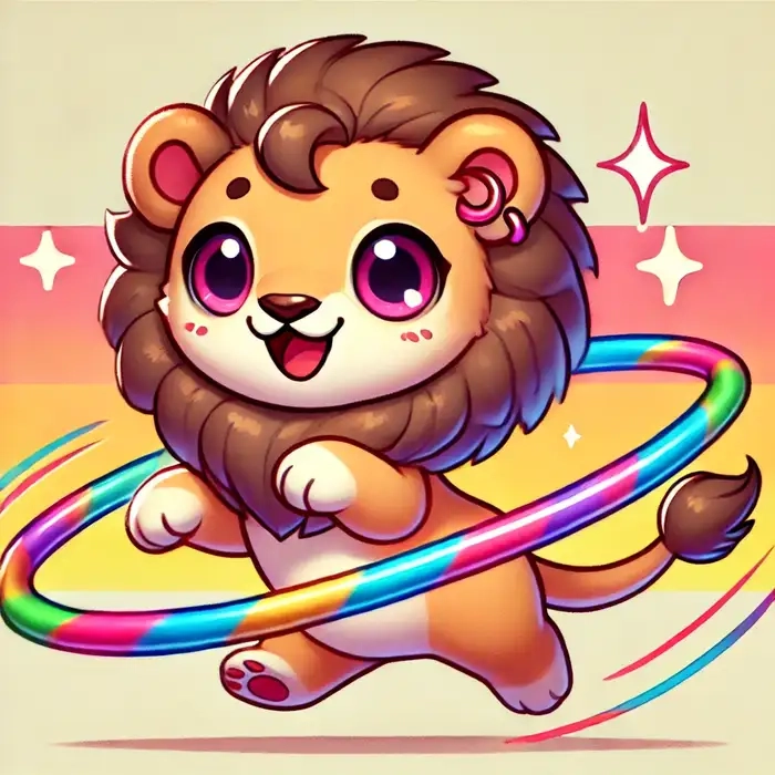 Thêm một chút dễ thương với hình sư tử chibi