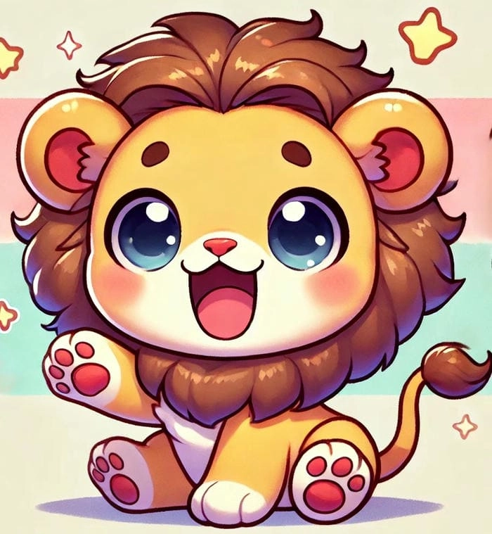 Thêm chút dễ thương vào ngày mới với cung sư tử chibi cute