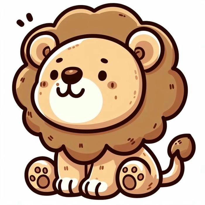 Khám phá hình sư tử chibi với phong cách đặc biệt