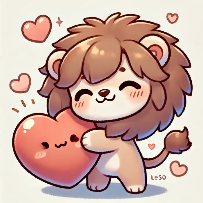 Cảm nhận sự đáng yêu trong hình chibi cung sư tử