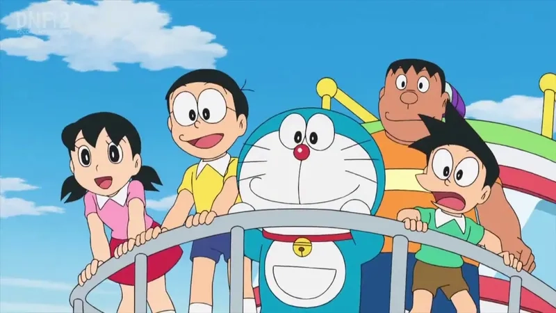 Nobita và Doraemon và Shizuka và Chaien và Suneo là đội ngũ siêu đáng yêu