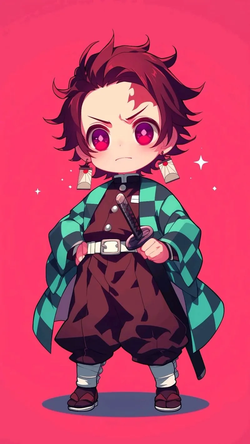 Tải ngay ảnh Tanjiro chibi cực đáng yêu cho điện thoại