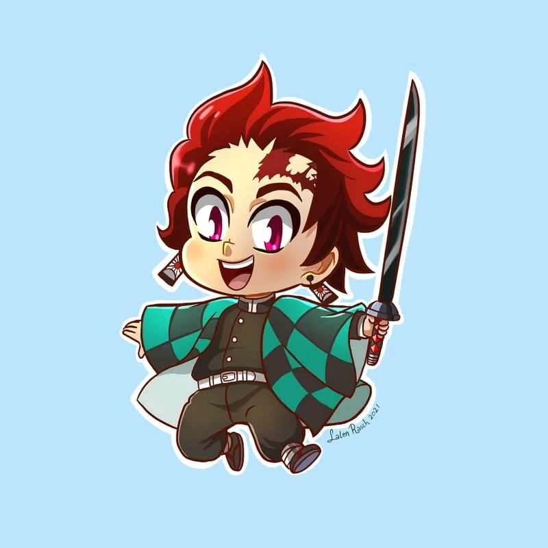 Hình nền tanjiro chibi tuyệt vời để làm nền điện thoại của bạn