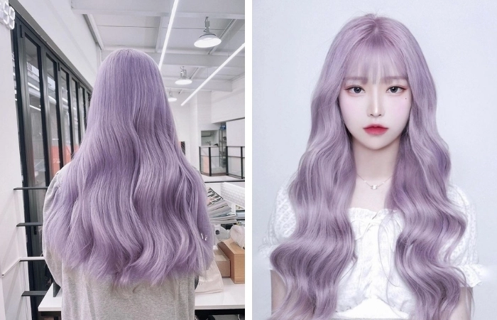 Tự tin thay đổi với cách nhuộm tóc màu tím khói hot trend