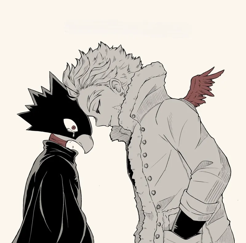 Fumikage Tokoyami x Hawks tạo nên một câu chuyện tình yêu thú vị
