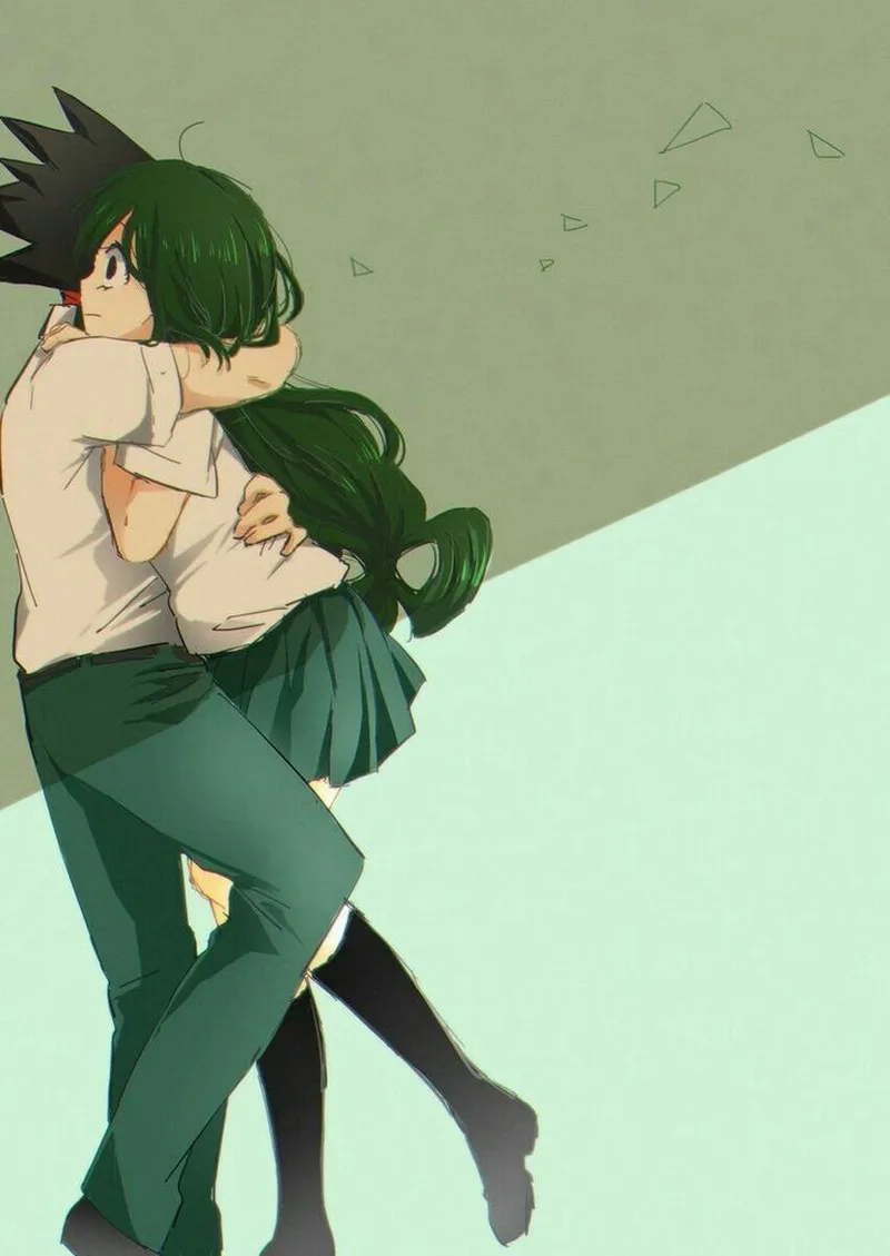 Những pha hành động gay cấn của Tsuyu x Tokoyami trong anime