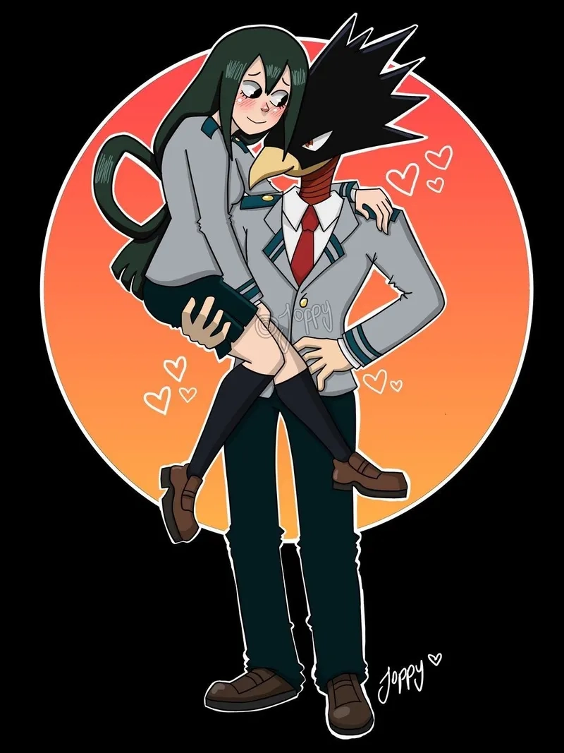 Tokoyami x Tsuyu fanart luôn đầy sáng tạo và độc đáo