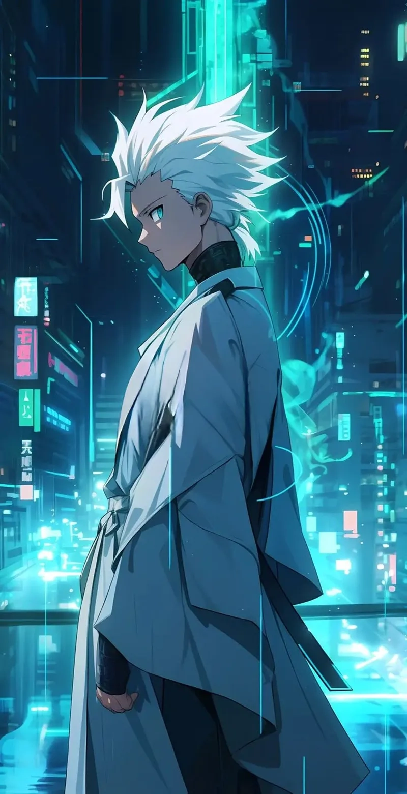 Anime Toshiro Hitsugaya với thanh kiếm Hyorinmaru huyền thoại