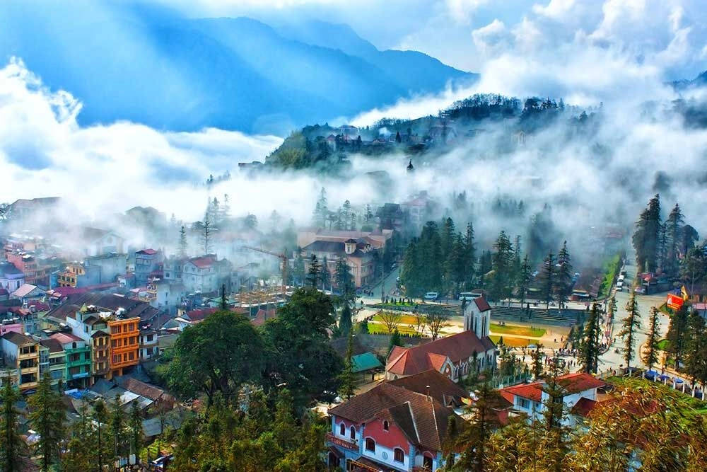 Cảnh đẹp thành phố sương mù sapa đầy mơ mộng