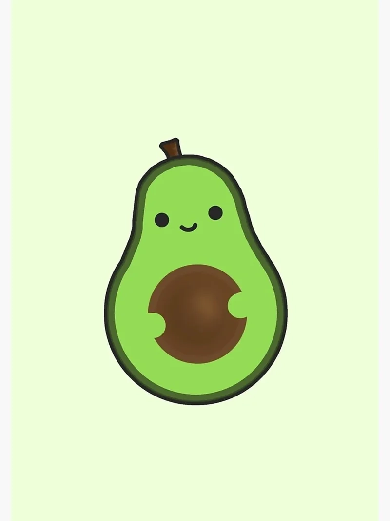 Khám phá hình trái bơ chibi cute cực kỳ đáng yêu