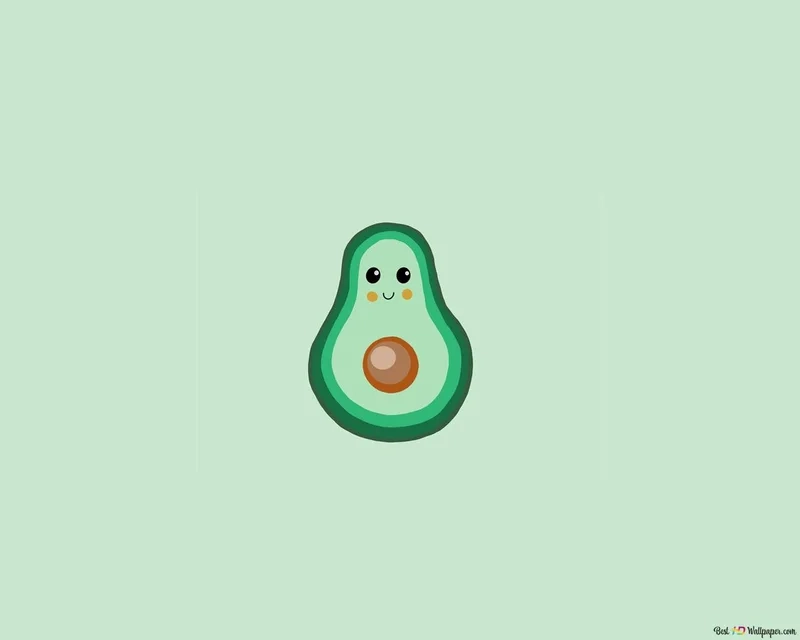 Hình trái bơ chibi mang đến sự dễ thương cho mọi không gian