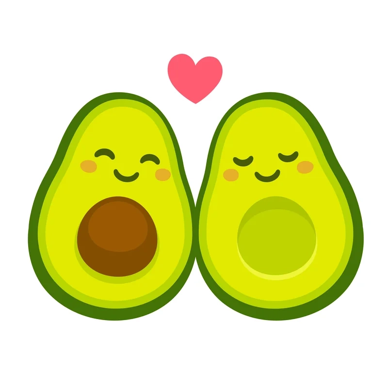 Ảnh trái bơ chibi cực kỳ dễ thương, đừng bỏ qua