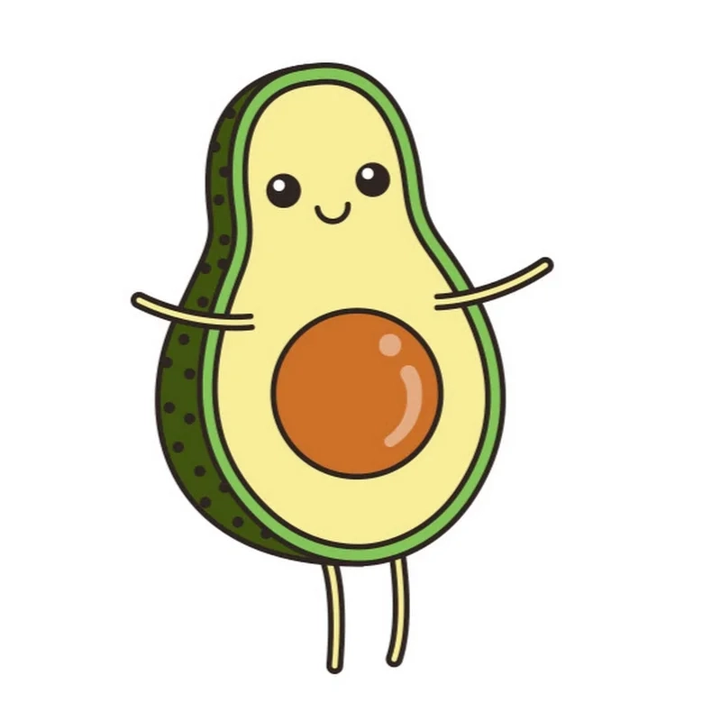 Quả bơ hoạt hình cute sẽ làm cho bộ sưu tập của bạn thêm phần đặc biệt