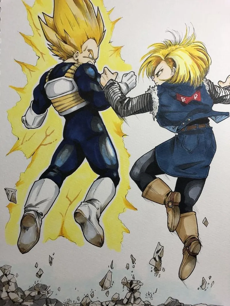 Vegeta vs Android 18 trong trận đấu sinh tử, ai sẽ chiến thắng