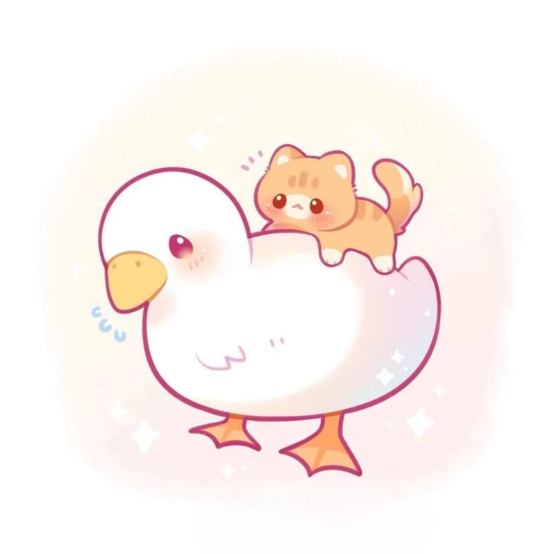 Một con vịt chill cực kỳ dễ thương và thư giãn