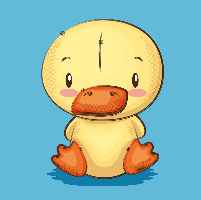 Hình con vịt chibi dễ thương dành cho những ai yêu thích anime