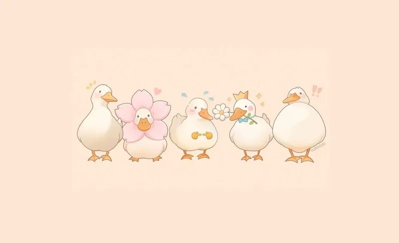 Hình ảnh vịt chibi cute sẽ khiến trái tim bạn phải tan chảy