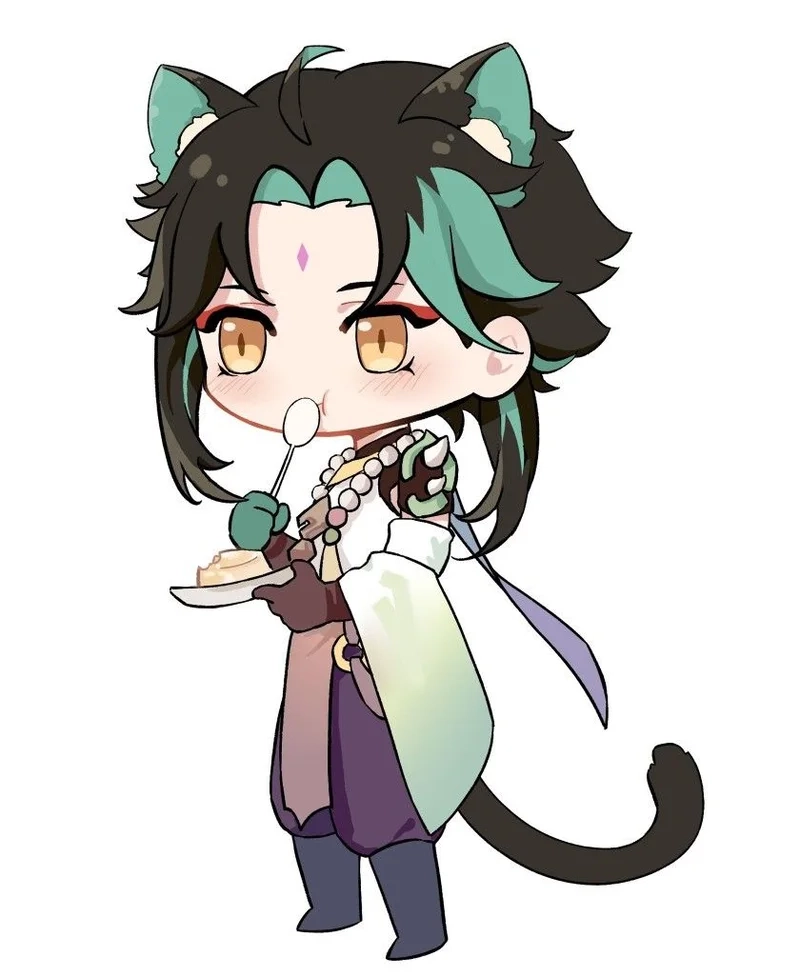 Xiao chibi png với nền trong suốt, dễ dàng sử dụng cho thiết kế