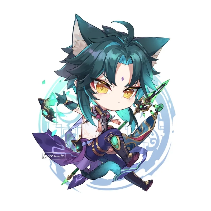 Genshin impact xiao chibi png cực kỳ chất lượng và dễ sử dụng