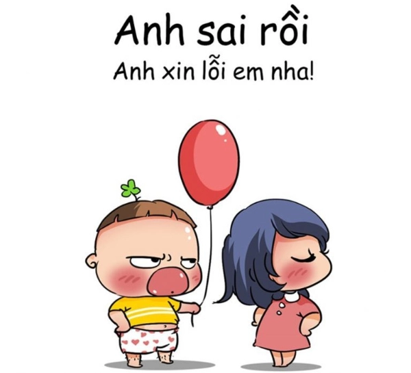 Meme xin lỗi người yêu khiến trái tim tan chảy