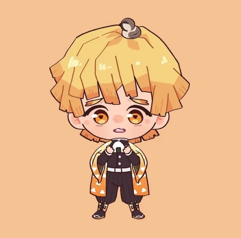 Cùng chiêm ngưỡng Zenitsu chibi trong những bức tranh đáng yêu