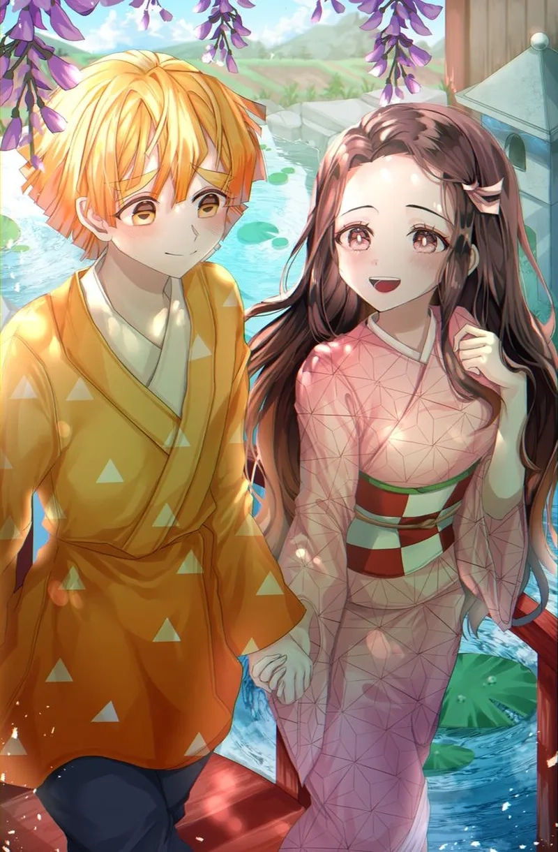 Fan phát cuồng trước sự đáng yêu của Nezuko x Zenitsu