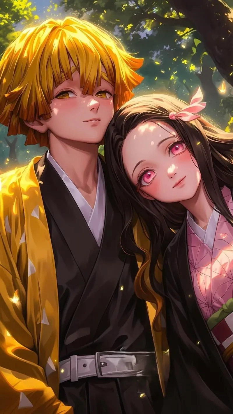 Tình yêu chớm nở giữa Nezuko and Zenitsu Great 8m khiến tim tan chảy