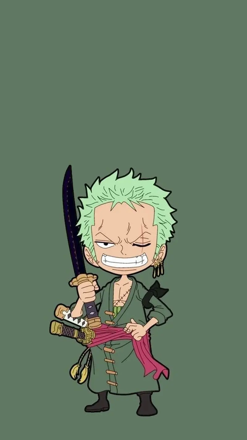 Ảnh Chibi Zoro ngộ nghĩnh đáng yêu
