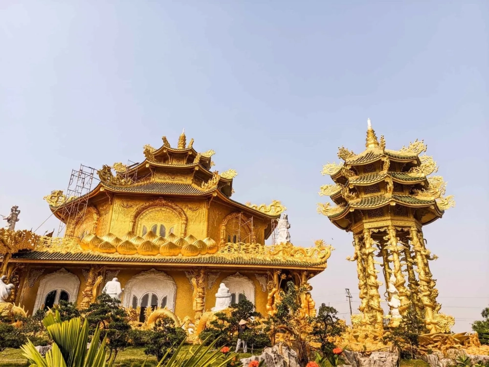 Chùa dát vàng Phúc Lâm Hưng Yên là biểu tượng tâm linh nổi bật