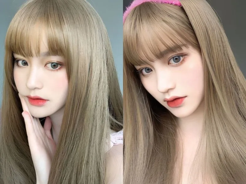 Nâu vàng ánh rêu hiệu ứng màu đẹp mắt