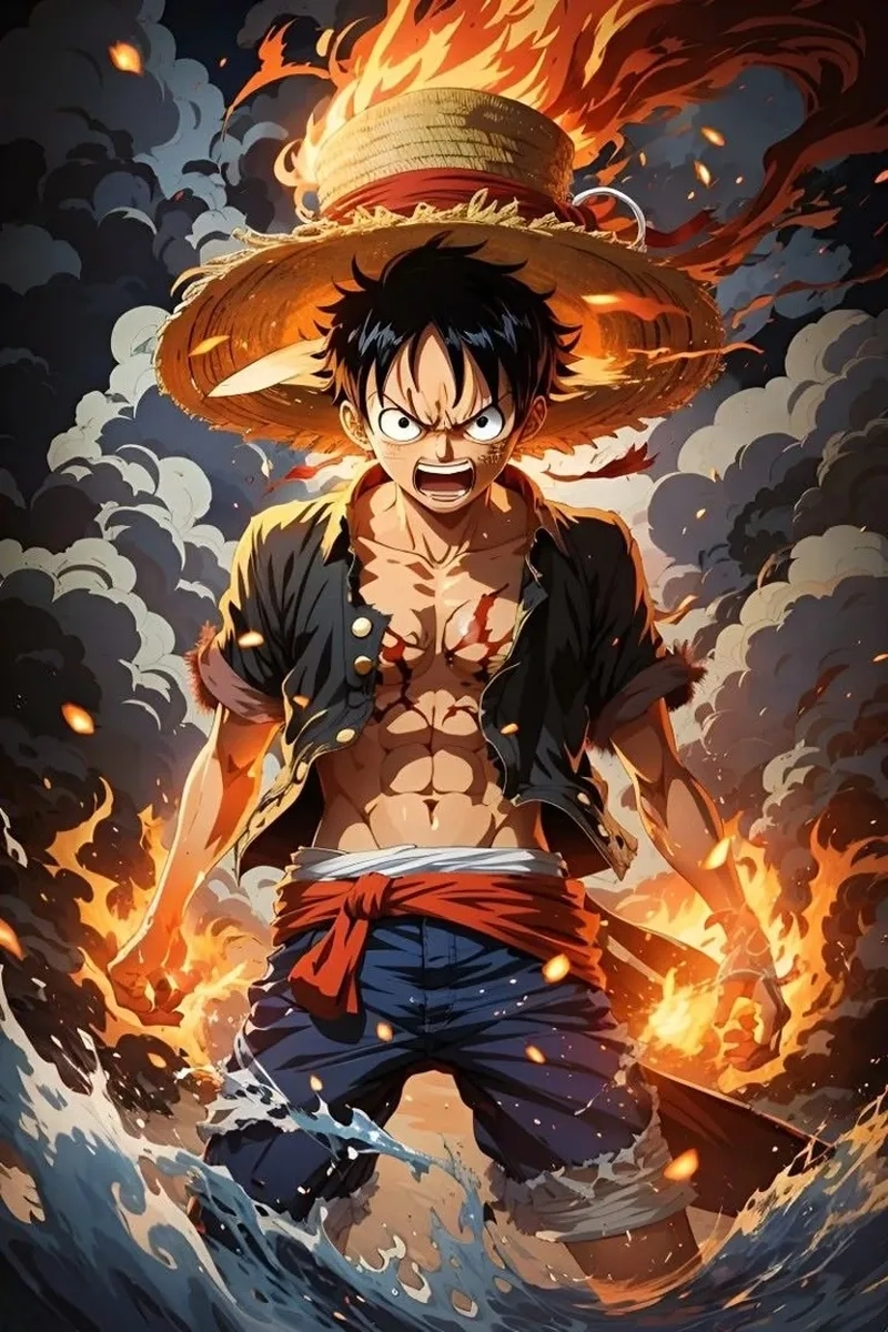 Ảnh anime nam luffy mạnh mẽ nam tính cuốn hút