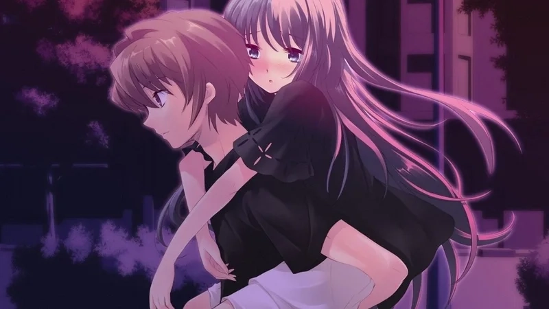 Hình anime cập đôi thể hiện tình cảm trong trẻo