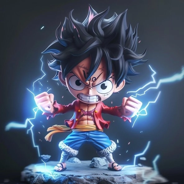 Anh luffy chibi ngầu lòi nhỏ xinh cuốn hút