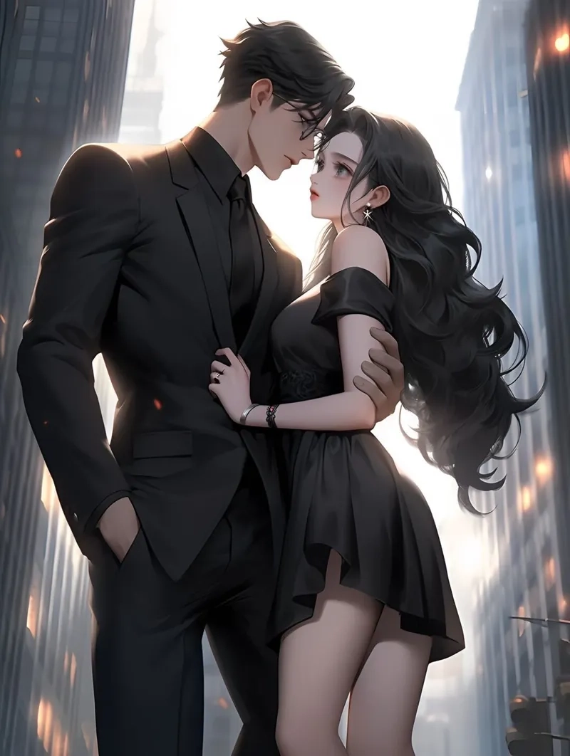 Hình ảnh anime cập đôi rất dễ thương tự nhiên