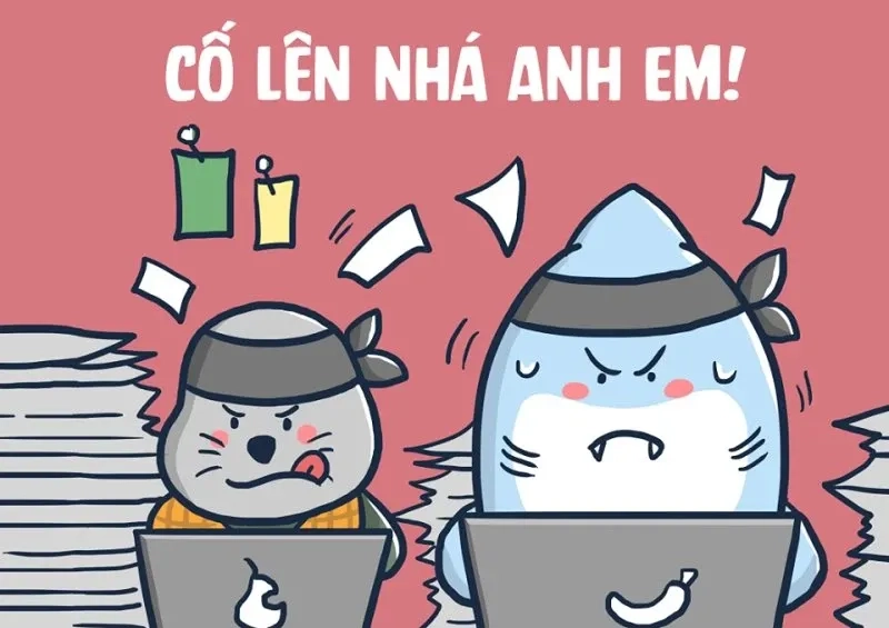 Cố lên meme hài hước troll động viên siêu vui