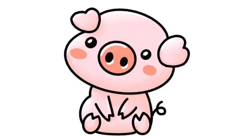 Lợn chibi dễ thương mũm mĩm siêu đáng yêu