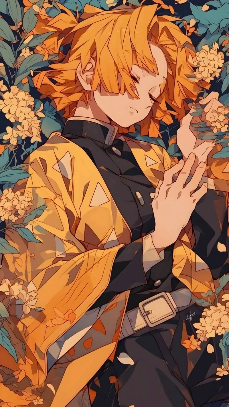 Ảnh nền zenitsu giúp màn hình trông nổi bật hơn.