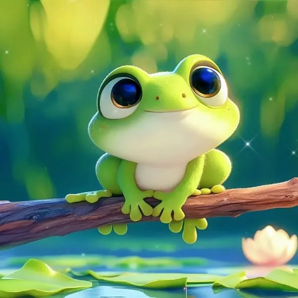 Hình nền con ếch cute mang lại cảm giác dễ thương và vui mắt.