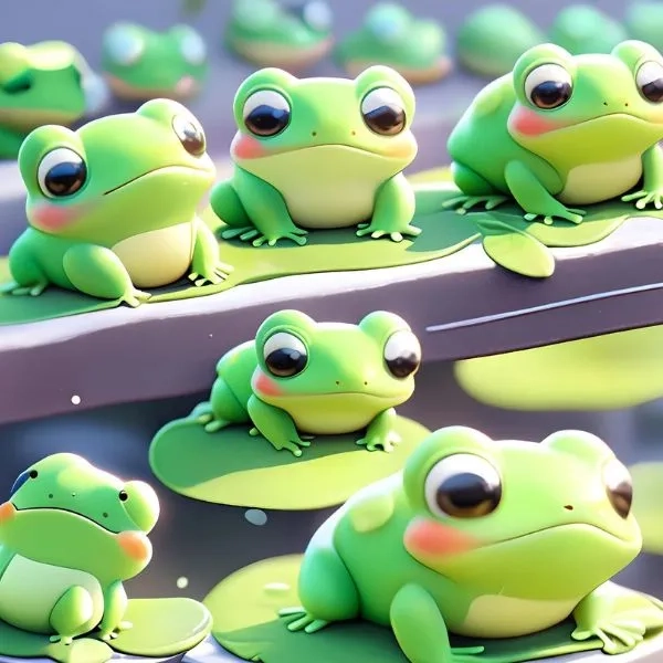 Hình con ếch tạo cảm giác thân quen và dễ thương.