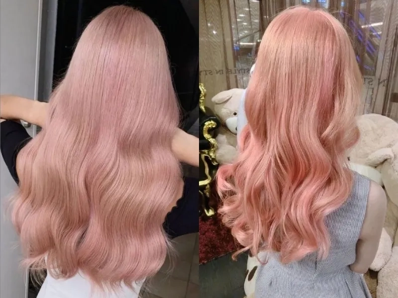 Màu tóc nâu hồng đào dịu dàng quyến rũ