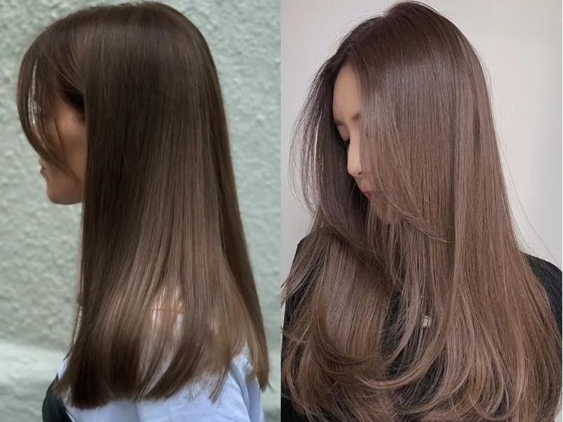 Tóc nhuộm màu nâu chocolate ấm áp sang trọng