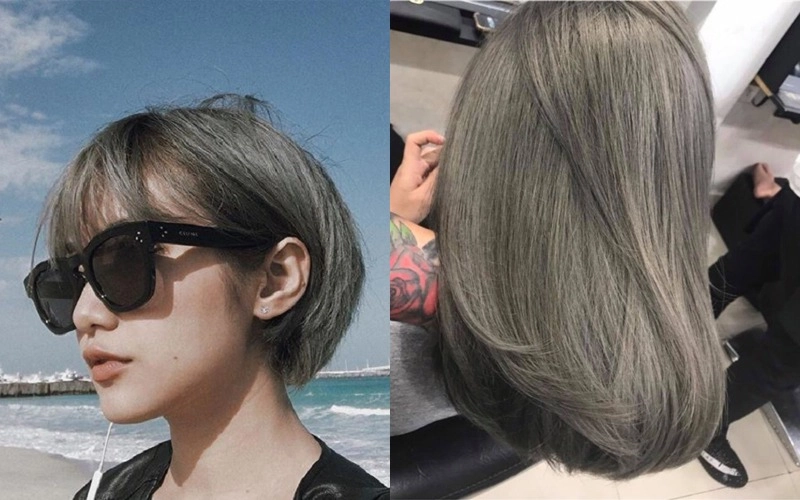 Tóc màu xám khói chất ngầu lạnh lùng cuốn hút