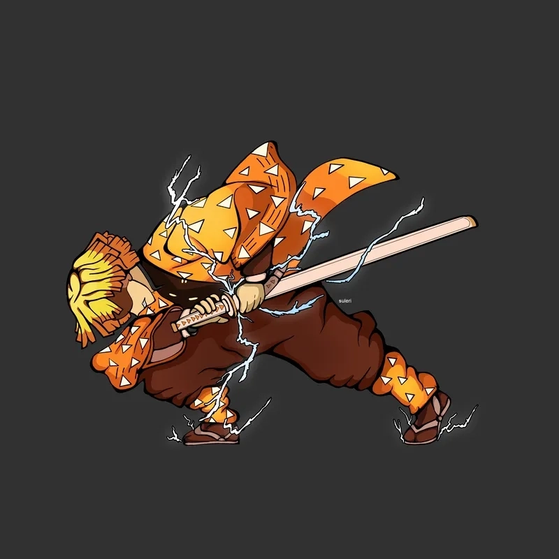 Ảnh zenitsu chibi thường được dùng để sưu tầm anime.