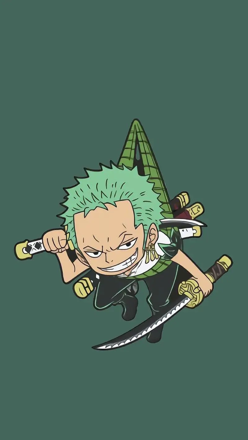 Cute zoro chibi tạo cảm giác vui nhộn và gần gũi.